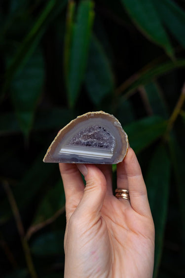Blue Lace Agate Cave with Druzy